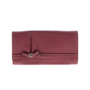 Salvatore Ferragamo Burgundy Leather Continental Wallet Designer Long Wallet